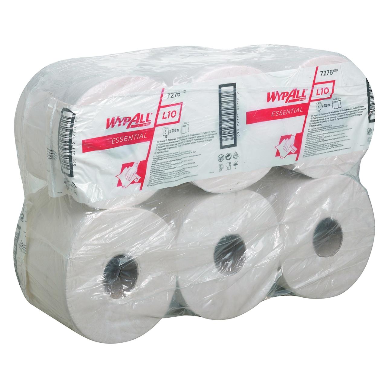 Wypall Wischtücher L10 Essential 1-lagig 300m x 19,5cm Zentralentnahme weiss (6 Stk.) (7276)