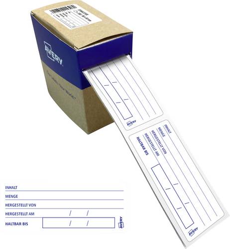 Avery-Zweckform ETIHACCP.DE Vielzweck-Etiketten 98 x 40mm Papier Weiß 1 St. Wiederablösbar Handbeschriftung