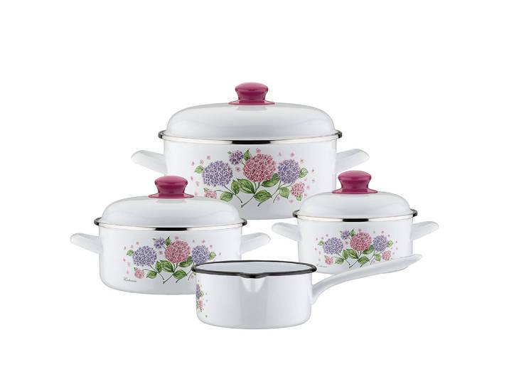 Topfset Hortensie 35 x 29 x 34cm Pink/Weiß