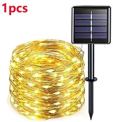 Uplift Picks 42M 400 LED Solar Fairy String Lights For Outdoor Garden Decor warm (1 Pc) 42 M 400 Led