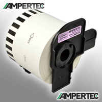 Ampertec Etiketten kompatibel zu Brother DK22205 ROSA 62mm x 30,48m Rolle