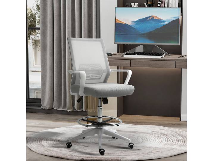 Vinsetto Chaises Bureau Hautes Pivotantes Maille 2Pcs