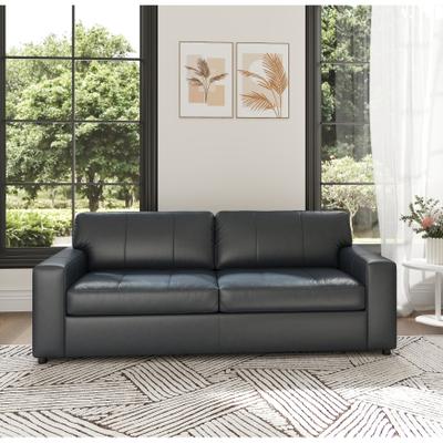 Roundhill Furniture Sakan Leather Upholstered Sofa