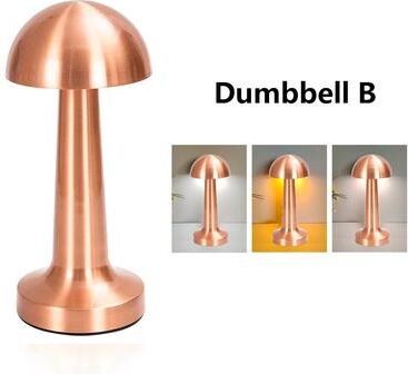 Evergreen Home Goods Cordless LED Table Lamp, Modernist Art Deco Design, Touch Control Desk Lamp For Home Decor rose Gold