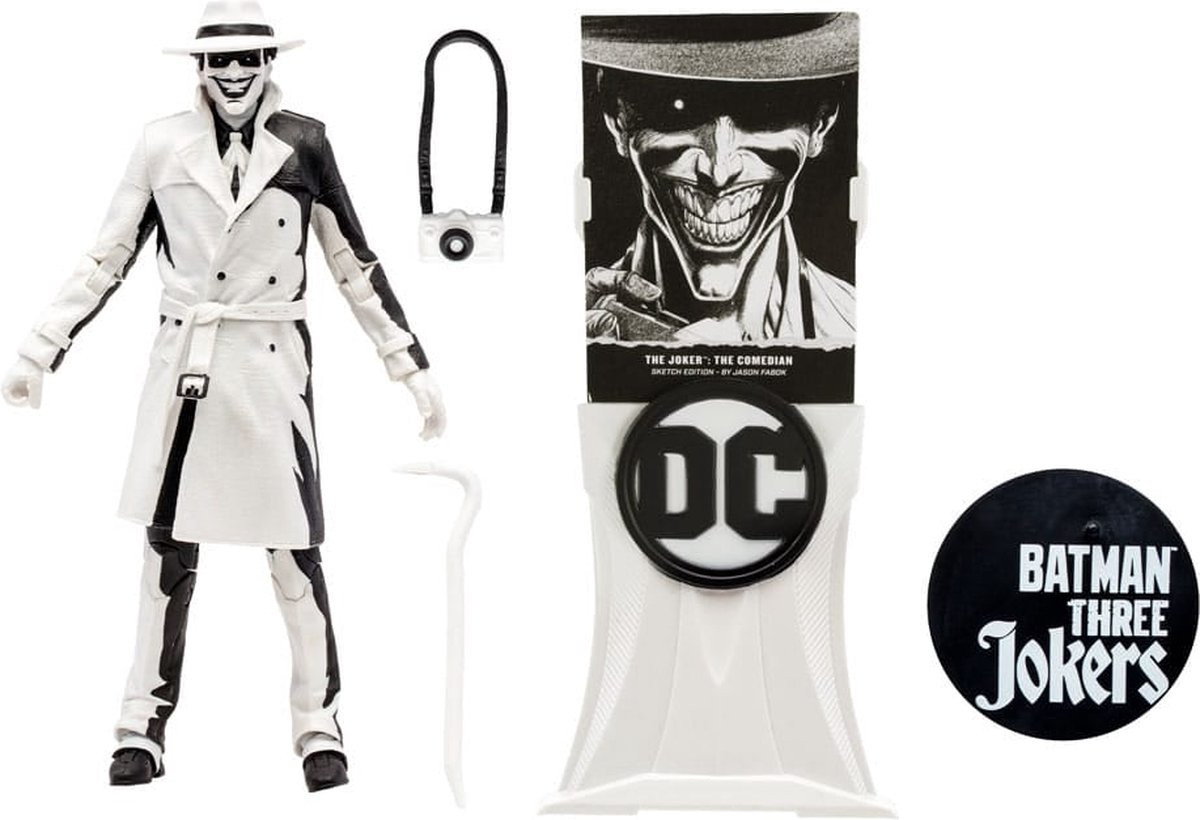 McFarlane Toys Batman DC Multiverse Action Figure The Joker: The Comedian Sketch Edition Gold Label, 18 cm