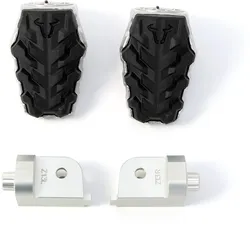 SW-Motech Evo, Fußrastenkit verstellbar - Silber/Schwarz