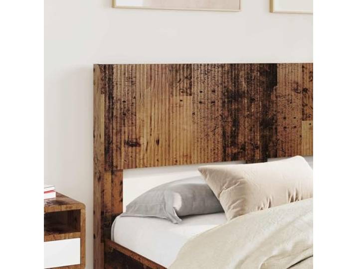 SKTQYQO Bettgestell mit Stauraum, antikes Holz, 120 x 190 cm Technisches Holz, Lattenrost, integrierte Fächer, Reinigung mit feuchtem Tuch