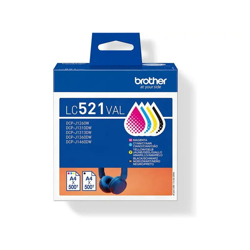 Brother LC-521VAL Inktcartridges Combo Pack