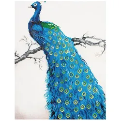 Diamond Dotz Diamond Painting Blauer Pfau