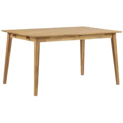 Esstisch Filippa aus Eiche, skandinavisches Design, natur geölt, 140x90 cm, für 4–6 Personen