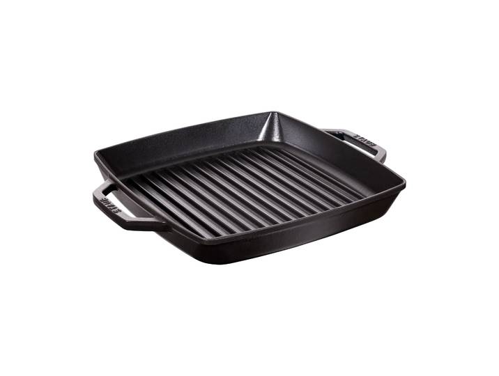 STAUB Poêle à griller Pure Staub fonte carrée noire 28 cm