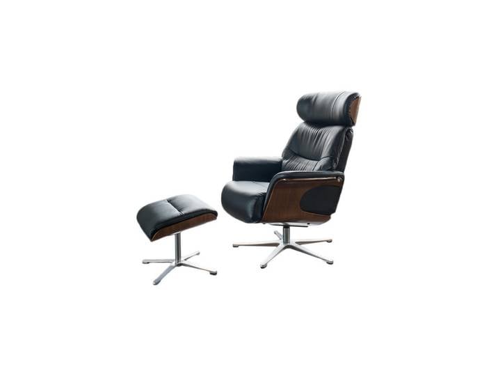 Kawola Relaxsessel Tosar Schwarz Leder Relaxfunktion, Metall, Füllung: Schaumstoff, 83x110x89 cm, Wohnzimmer, Sessel, Relaxsessel