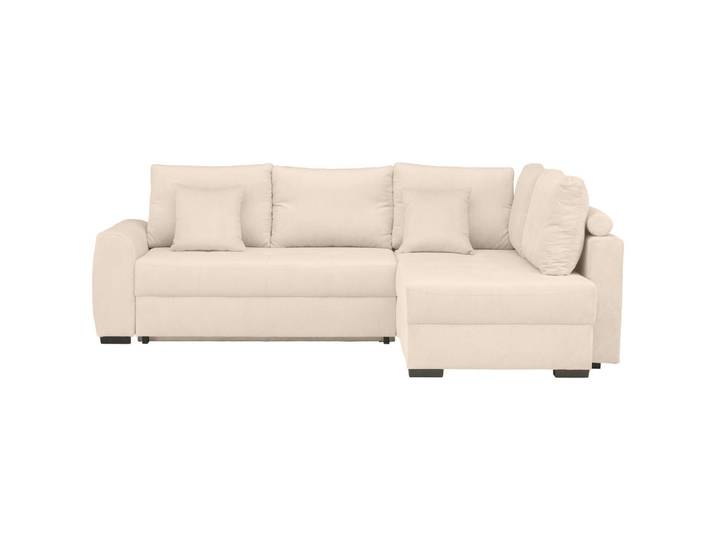 Stylife Ecksofa, Creme, Kunststoff, 3-Sitzer, Füllung: Schaumstoffflocken, seitenverkehrt montierbar, L-Form, links montierbar, rechts montierbar, 265x182 cm, Hocker erhältlich, Rücken echt, Wohnzimmer, Sofas & Couches, Wohnlandschaften, Ecksofas