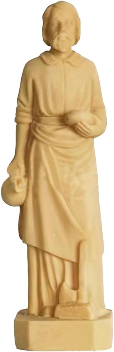 Handgeschilderd Sint Jozef Beeld - Kleurrijke Woondecoratie - 8 x 3 cm