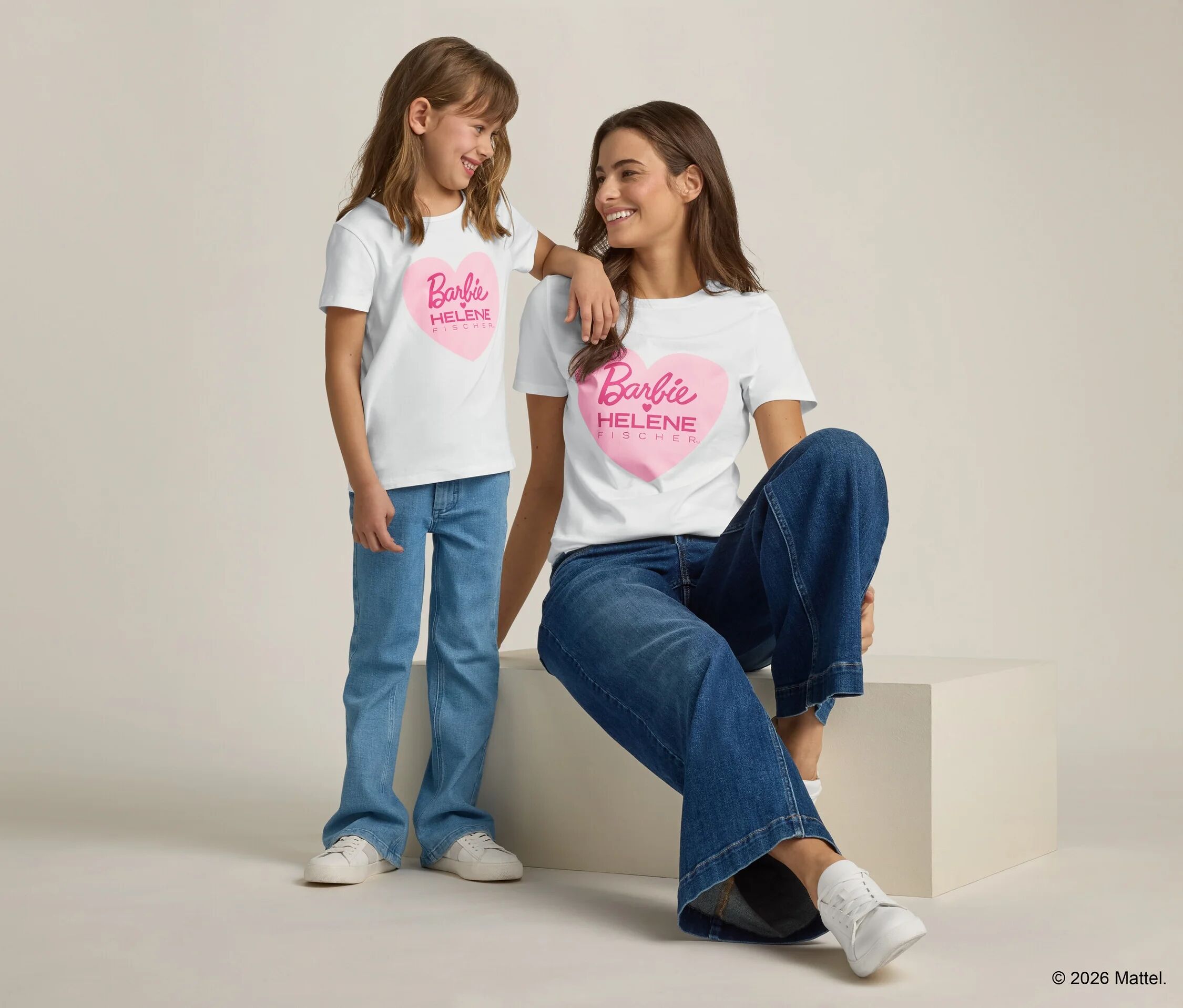 Tchibo - Barbie loves Helene Fischer Kinder-T-Shirt - Kinder - Gr. 146/152 - weiss/print