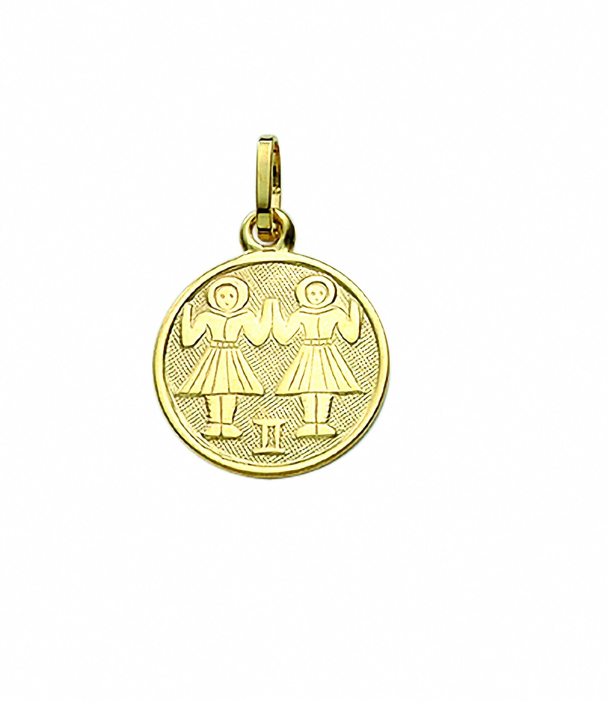 Sternzeichenanhänger ADELIA´S "Sternzeichen Anhänger Zwillinge 333 Gold ( 8K )", gold, Schmuckanhänger, Damen, Zwilling, Gold, Goldanhänger Zwillinge