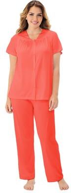 Plus Size Women's Short Sleeve Pajama by Exquisite Form in Passion (Size 2X)
