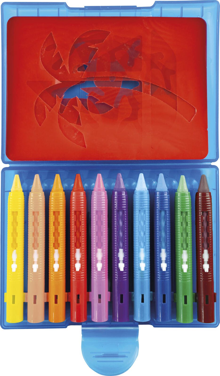 EBERHARD FABER Bad-Buntstifte 10 Stifte und 5 Motiv-Schablonen (Fisch, Seestern, Palme, Segelboot, Koralle) 524110