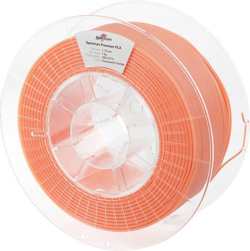 Spectrum Filaments 80019 PLA Premium Filament PLA hohe Zugfestigkeit 1.75mm 1000g fluo orange, Orange 1St.