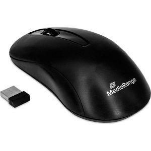 MediaRange Maus MROS209, 4 Tasten, 1600 dpi, kabellos, schwarz