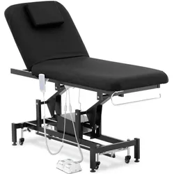 Physa, Massageliege + Massagestuhl, Massageliege elektrisch Massagebank Therapieliege Massagetisch 200 kg Schwarz