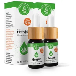 Hanf Gesundheit CBD Öl 10% - Vollspektrum, 20 ml (2x10 ml)