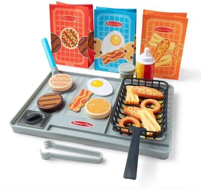 Melissa & Doug Flip & Fry Grill Play Set with Water WOW Color Reveal - Multi