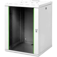 483-mm-Wandschrank, 16 HE, IT-Schrank grau, 16 Höheneinheiten