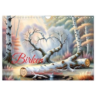 Birken Liebenswürdige Bäume (Wandkalender 2027 DIN A4 quer), CALVENDO Monatskalender
