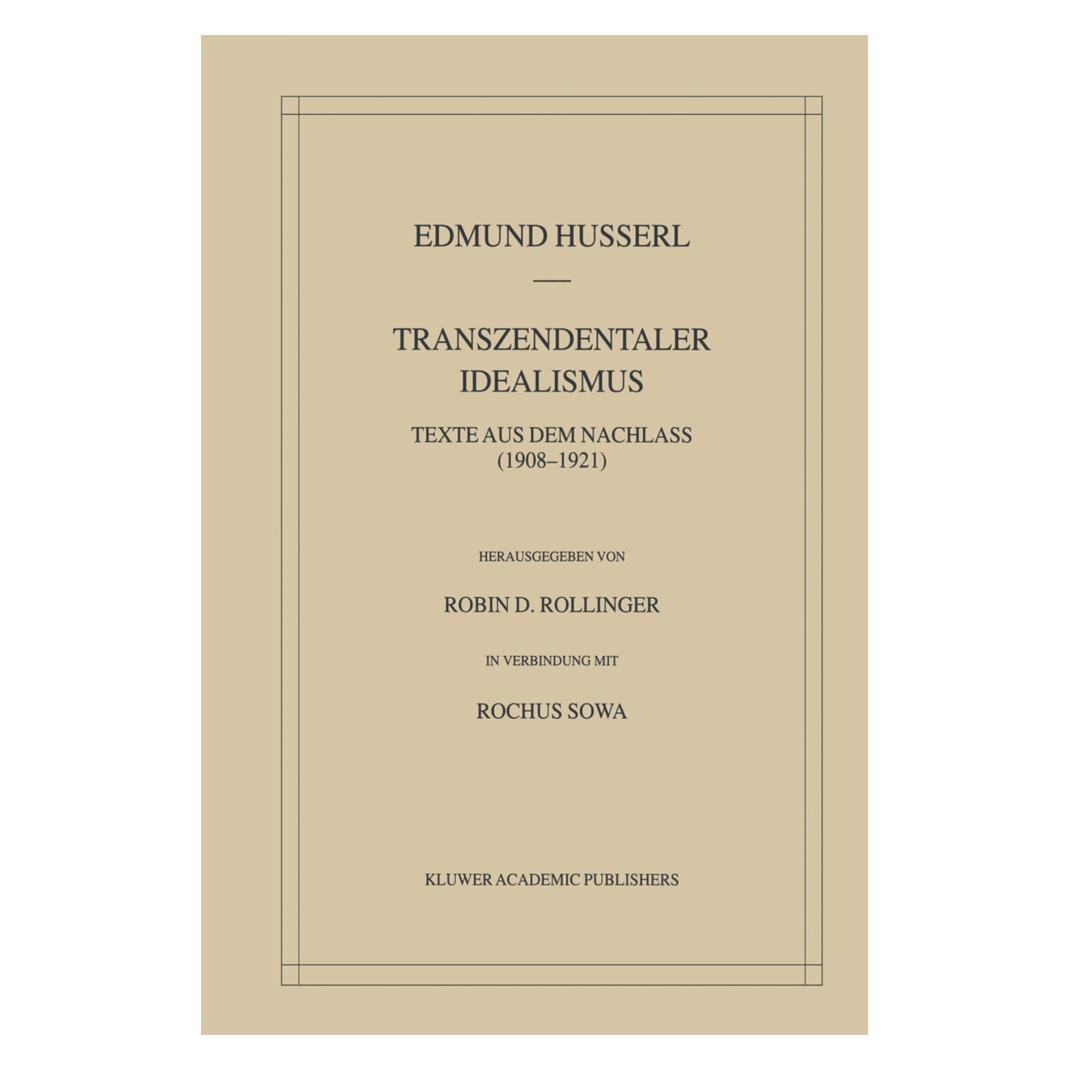 Springer Transzendentaler Idealismus (Deutsch, Softcover, Edmund Husserl) (55538756)