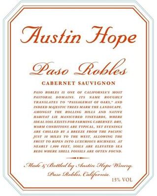 """Austin Hope""" """Austin Hope Cabernet Sauvignon (1.5 Liter Magnum) 2023 Red Wine - California"""