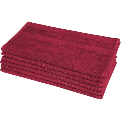 Gästehandtuch DYCKHOFF "Planet", rot, B:30cm L:50cm, Walkfrottier, Obermaterial: 100% Baumwolle, Handtücher