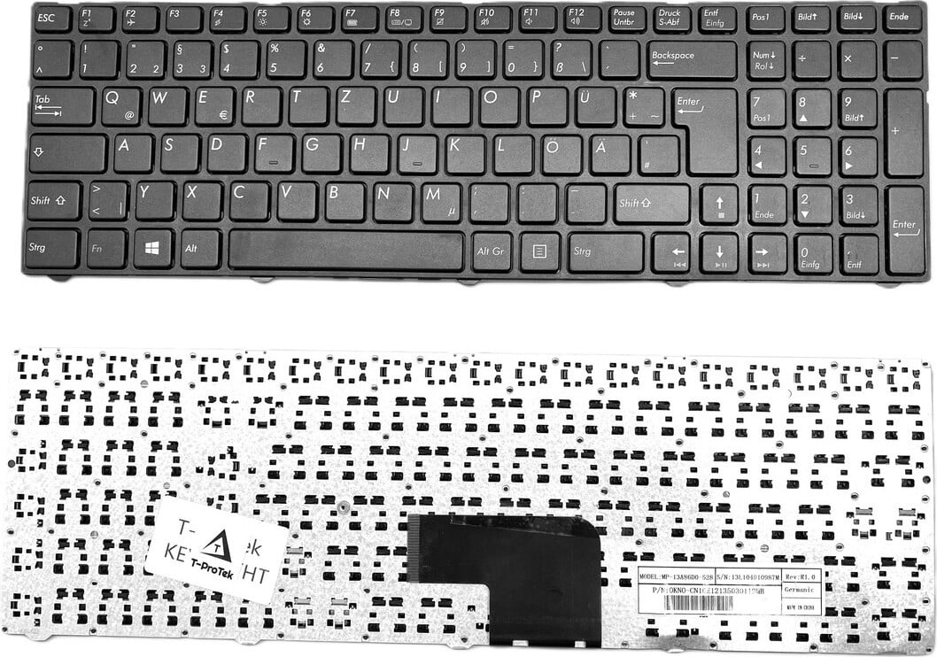 T-ProTek Toetsenbord compatibel met Medion Akoya E7225 MD 99007