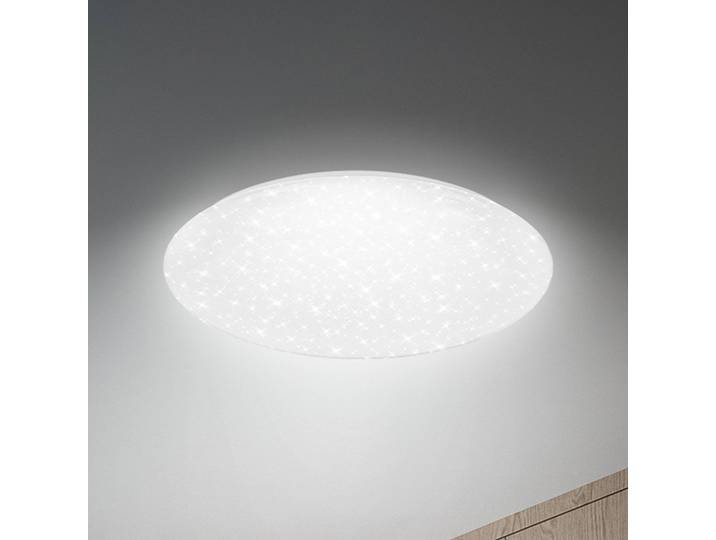 Briloner LED-Deckenleuchte Lumenia, Ø 38 cm, 25 W, Sternenhimmel dimmbar, weiß / opal, für Flurbereich, Kunststoff, Modern, Deckenlampe