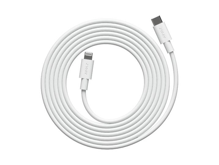 Avolt Cable 1 USB C vers Lightning câble de recharge 2m Blanc Martinelli Luce Edition