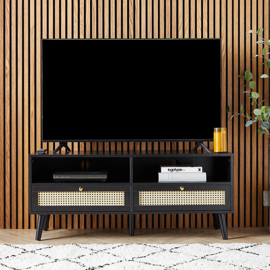 VonHaus TV Stand for TVs up to 55" Black 55"
