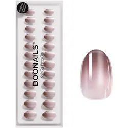 DOONAILS Soft Gel Press Ons Short Round Brownie - hautfarben|braun