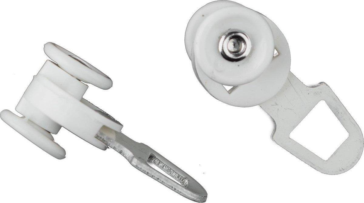 ANCHOR Gordijnrunners voor U-Rails, 50 stuks, Wit, Kunststof & Aluminium, Geschikt voor Gefi en De Luxe U-Rail (U2000/Runner 1107)
