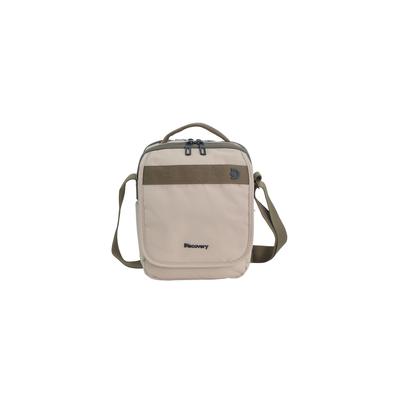Schultertasche DISCOVERY "Downtown", Damen, Gr. B/H/T: 22cm x 27cm x 12cm, beige (sand), Kunstfaser, mehrfarbig, Taschen Schultertasche, Kleine Discovery Umhängetasche aus RPET Polyester