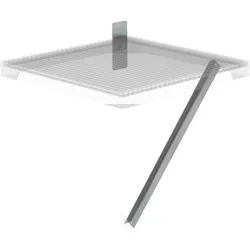 Munk, Leiter + Gerüst, Flanschplatte und Strebe für Ziegelmauerwerk, Tiefe 1000mm (Gerüst, 100 cm)
