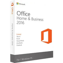 Microsoft Office 2016 Home & Business | Windows | Retail Lizenz | Accountgebunden