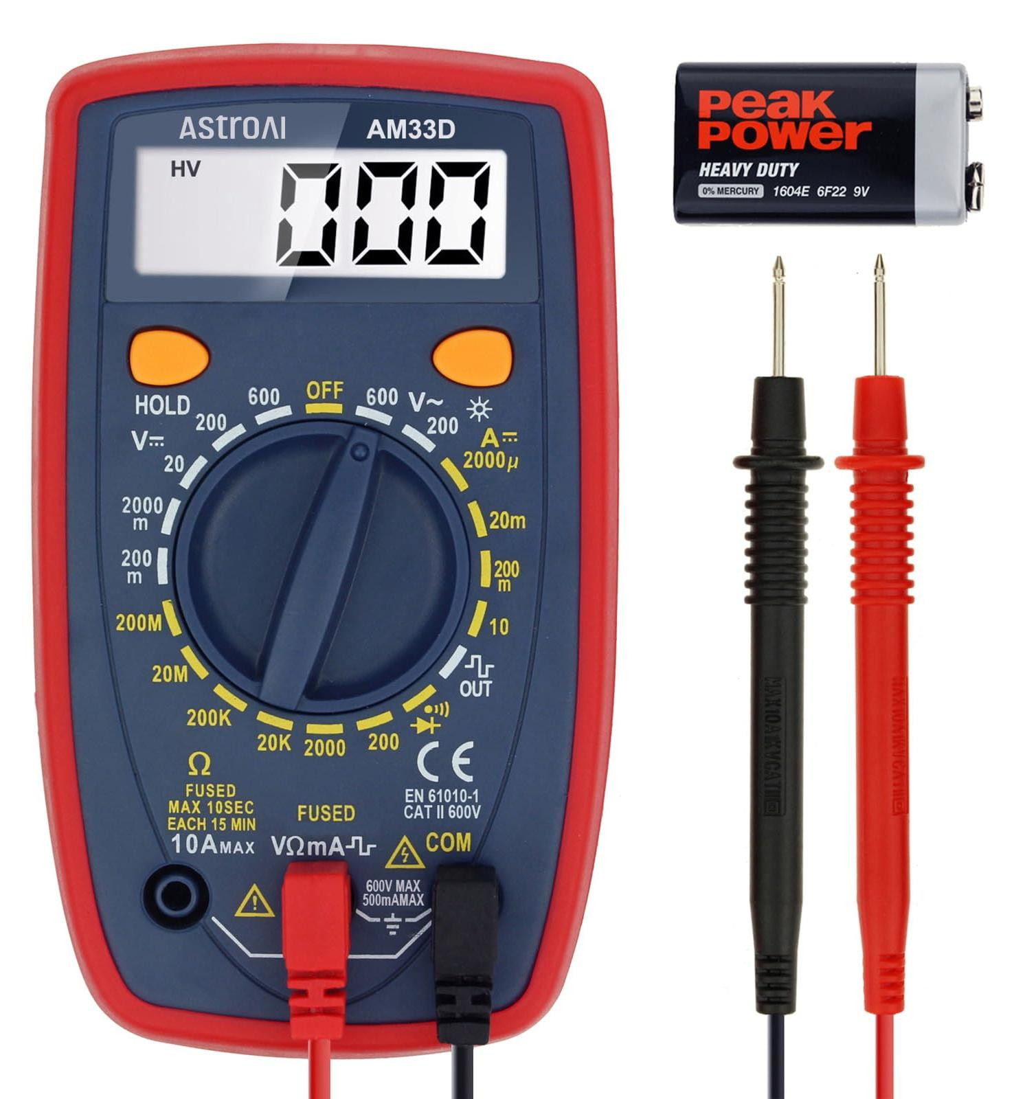 Selius Digitale multimeter 2000 Count voor AC/DC metingen