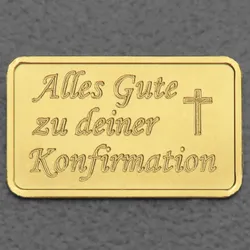 Goldbarren 2,5g Gravur "Konfirmation"