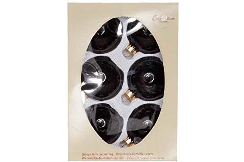 Cosy & Trendy Kerstballen Set van 6 stuks - Zwart - Glas