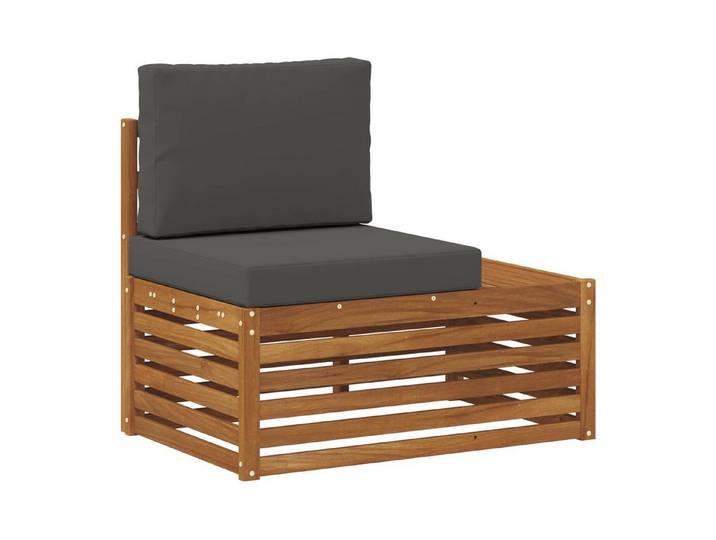 vidaXL Sofaelement Outdoor Endsofa Natur 91 x 63 x 73 cm Massivholz (1 St)