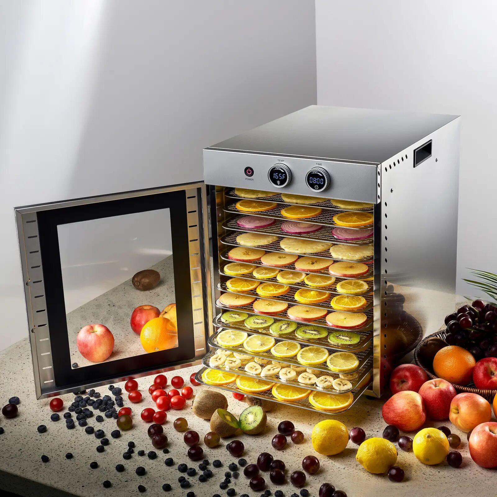 Dörrautomat - 1000 W - 12 Etagen - 40 l - Royal Catering RCDA-38/12