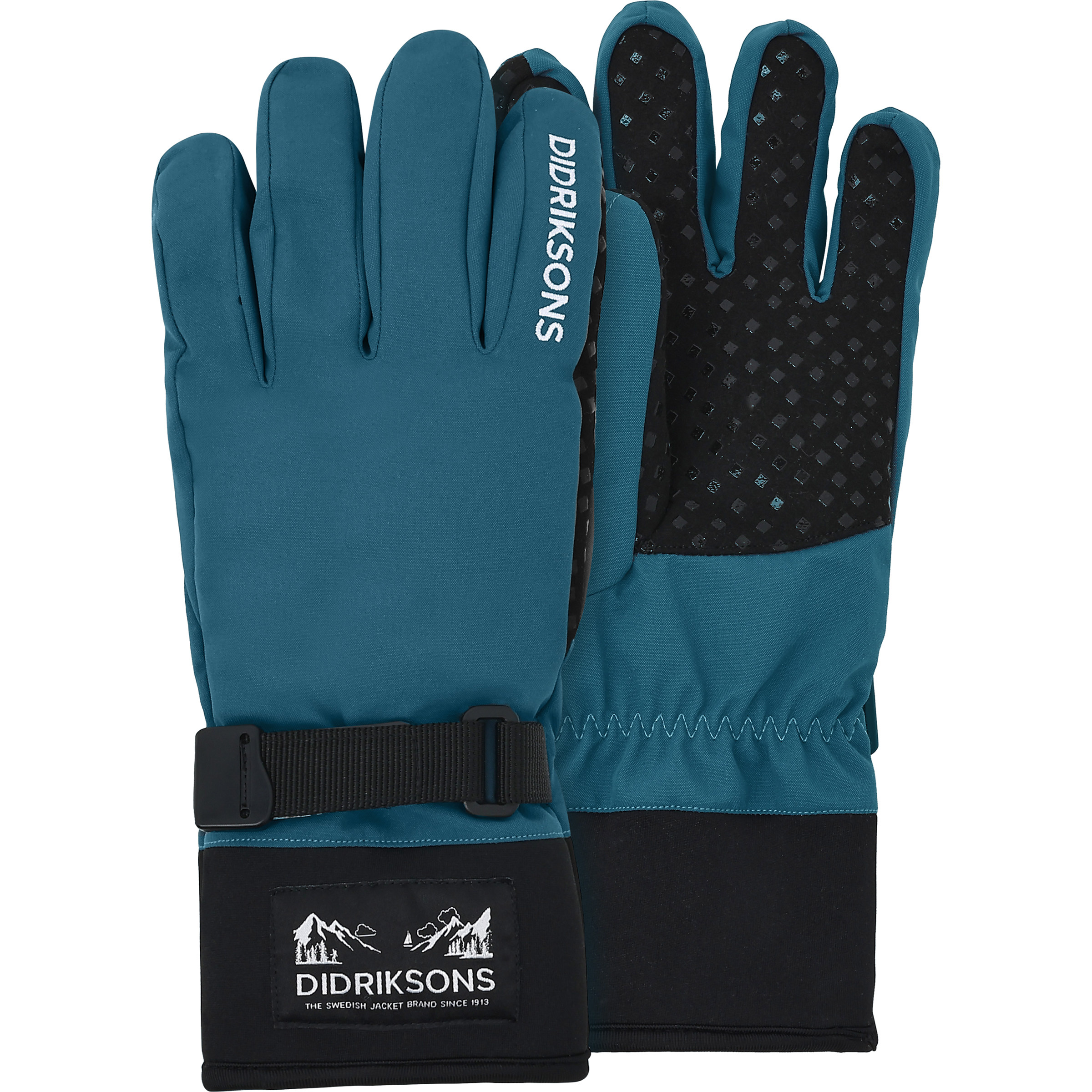 Didriksons Lovas Five 2 Kinder Fingerhandschuhe blau Größe XS Lifestyle | Rodeln | Skifahren | Schneeschuhwandern Isolierend Wasserabweisend