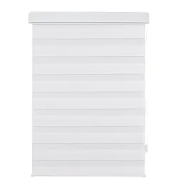 Ondeco Doppelrollo Kassetten Duo Rollo Seitenzugrollo mit Klemmträger inklusive Montagematerial Farbe: Weiß, Größe: 80x210cm