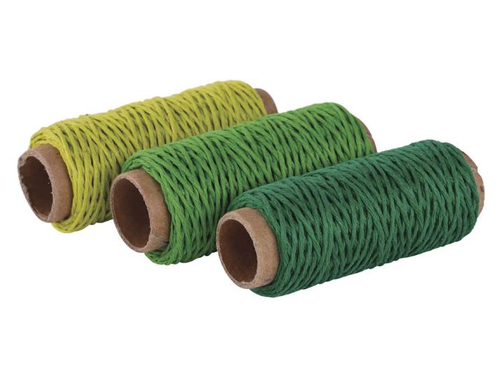 Rayher Hanfkordel-Set Farben Grün 1 mm 36 m