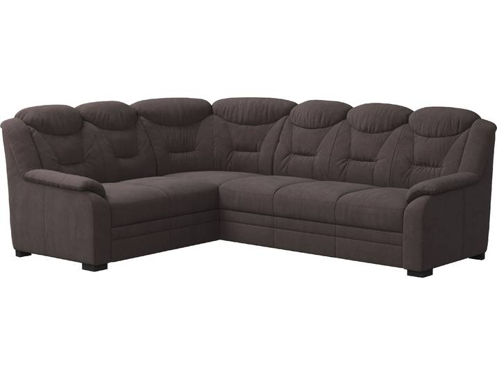 Ecksofa COTTA Marcus L-Form , grau (charcoal), B:263cm H:99cm T:211cm, 100% Polyester, Sofas, Ecksofa, wahlweise mit Schlaffunktion & Stauraum